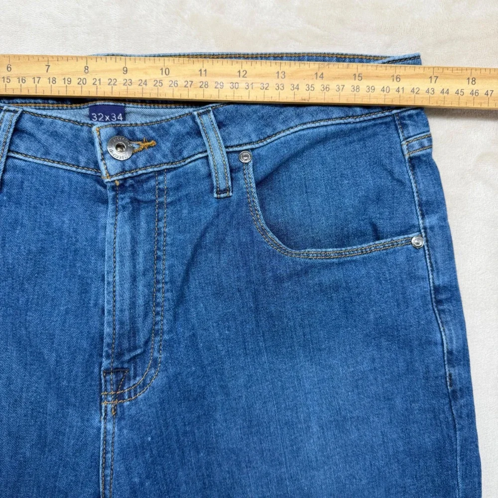 Johnnie-O Straight Leg Jeans Mens 32x34 Blue Medium Wash‎ Stretch Denim Pants
